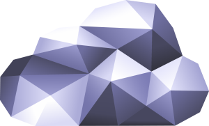 RemoteOver.com Logo (grey, light purple, and white pixilated cloud)
